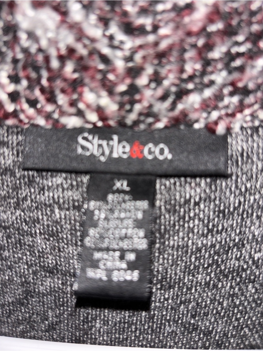 Apt. 9 Two-Tone Draped Open-Front Cardigan in Marled Gray and Charcoal - Picture 4 of 4